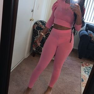 Puff Sleeve Two Piece Set